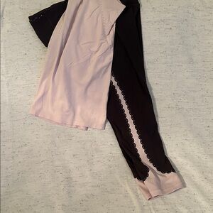 Athleta Gray and Pink Leggings with Pink Tank